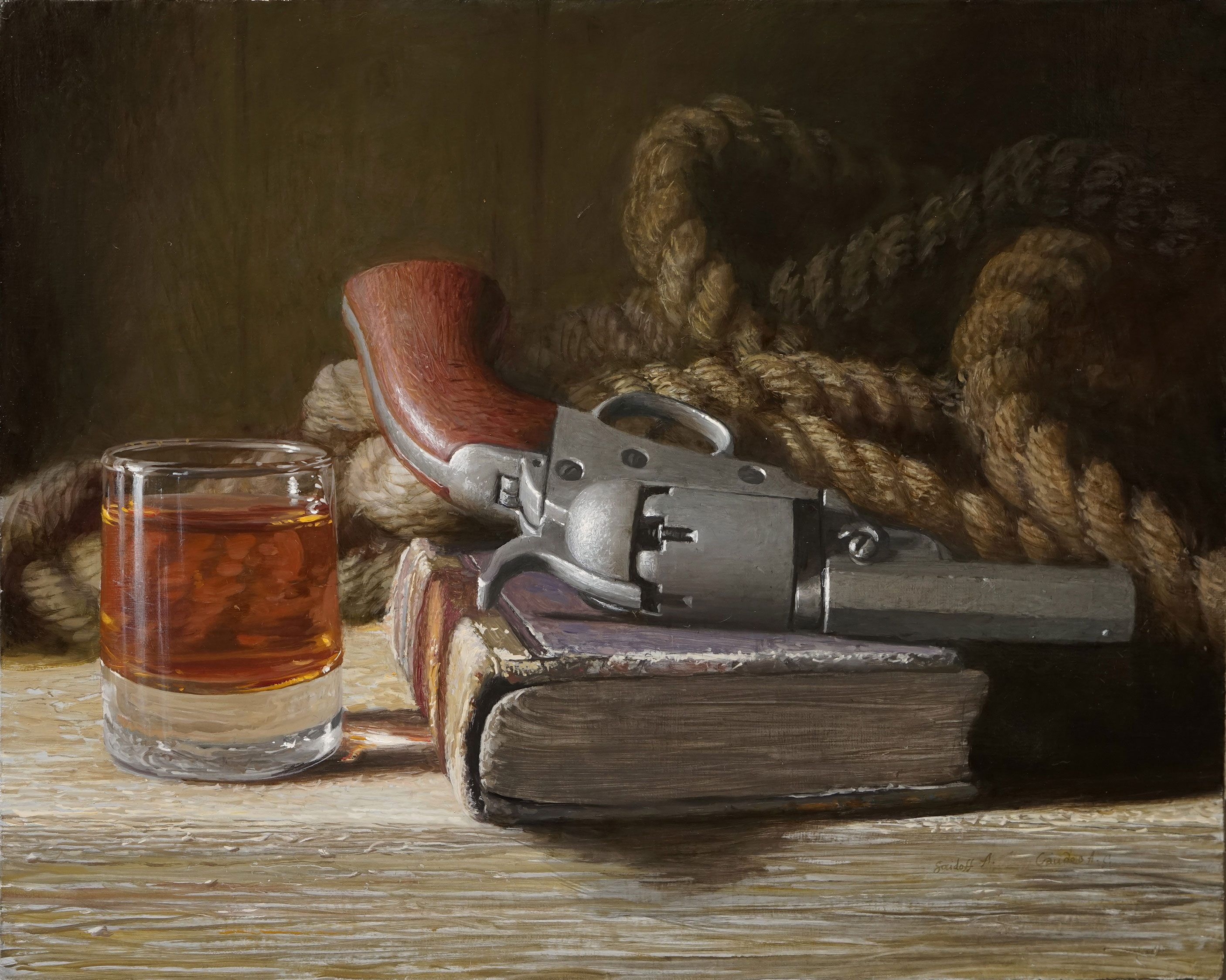 Пистолет и виски - 1, Александр Саидов, Купить картину Масло