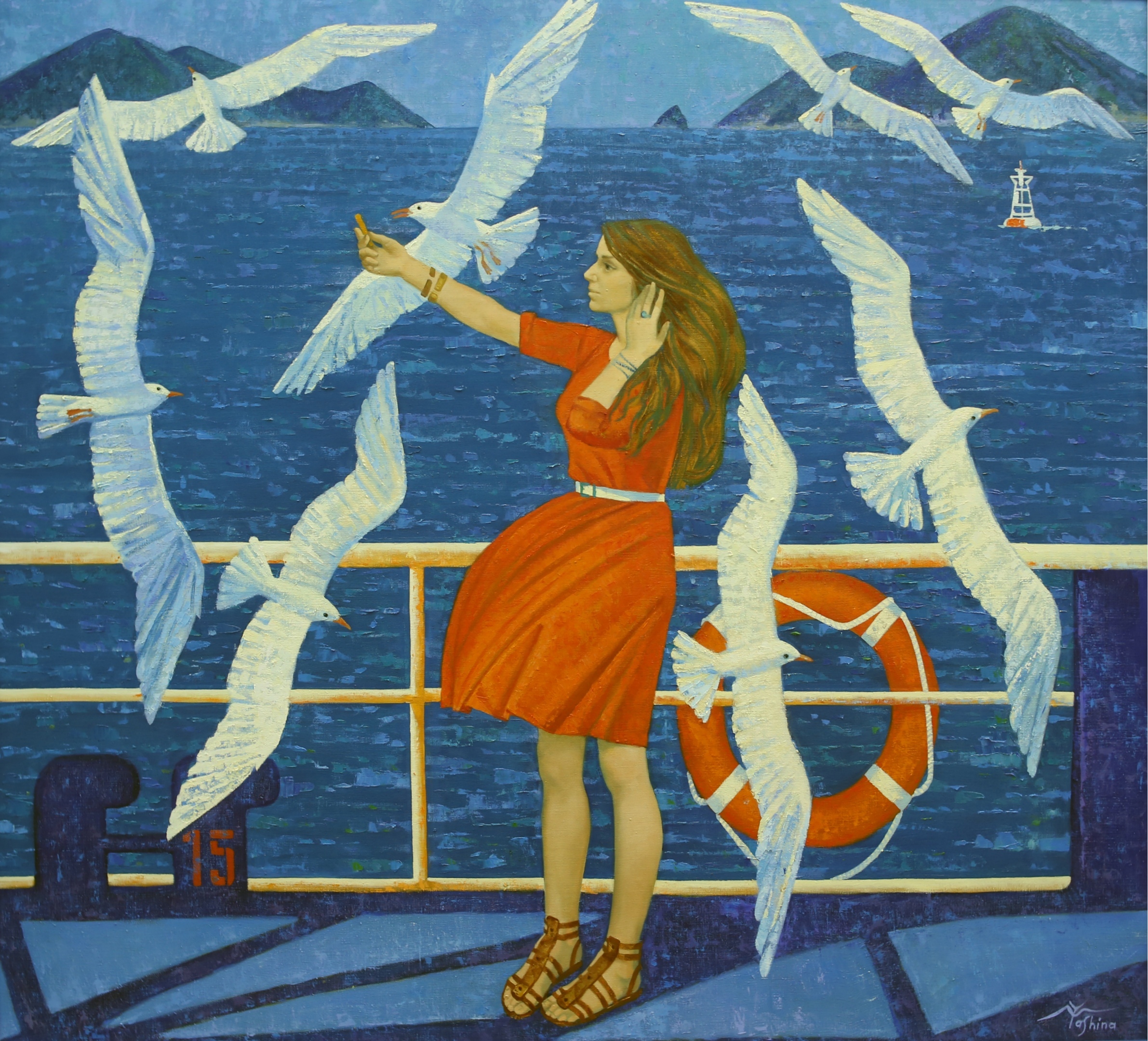 Лето, море, чайки - 1, Мария Яшина, Купить картину Масло