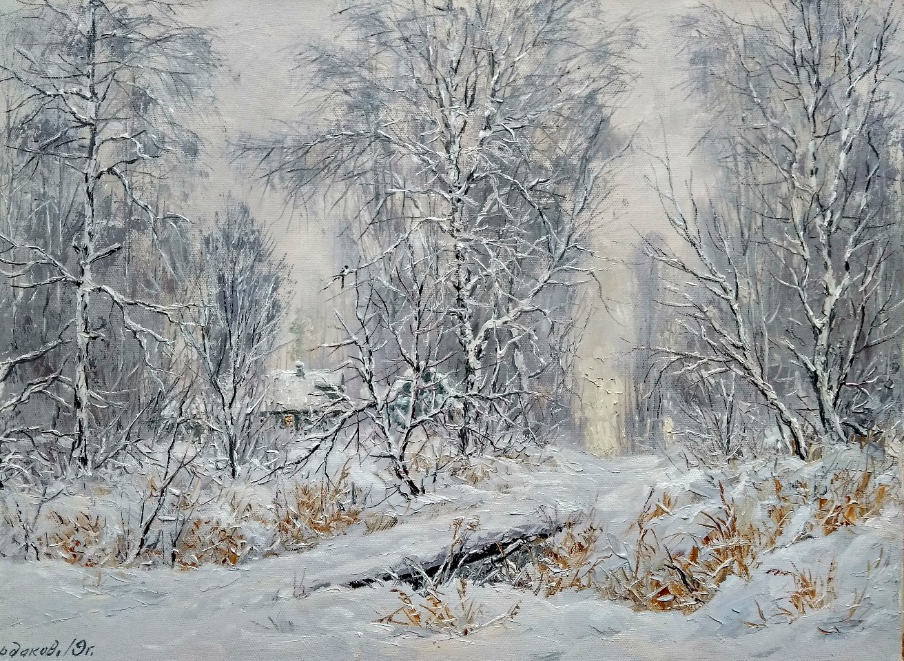 После снегопада - 1, Вячеслав Чердаков, Купить картину Масло