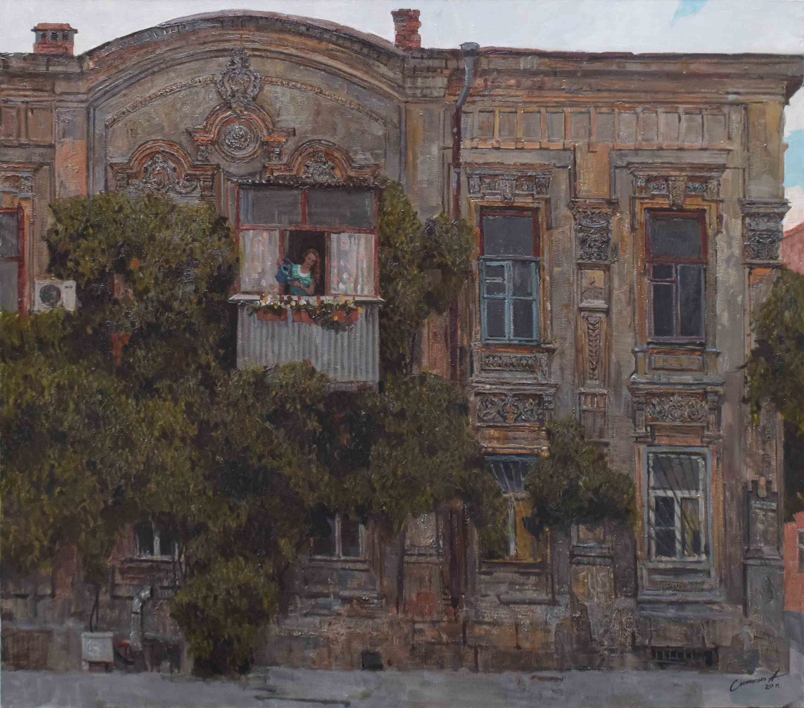 Цветущий дом - 1, Александр Савеленко, Купить картину Масло