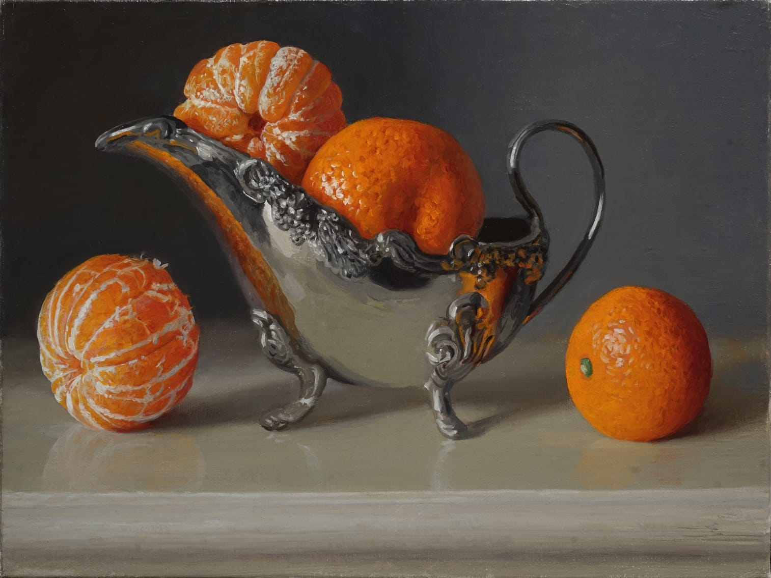 Апельсины с серебряной чашкой - 1, Александр Саидов, Купить картину Масло